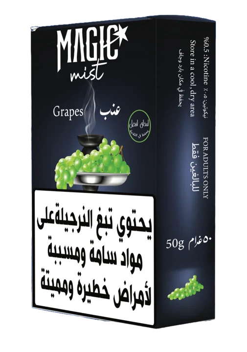 Grapes packaging, including its printed warning label
