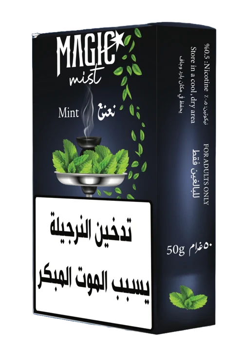 Mint packaging, including its printed warning label